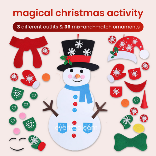 felt snowman - 3-in-1 outfits