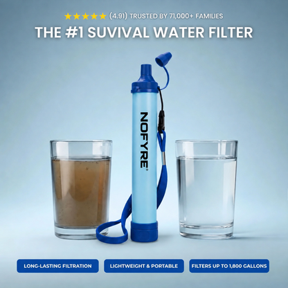 NOFYRE™ Emergency Water Filter Straw (400 gal)