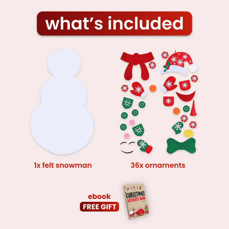 felt snowman - 3-in-1 outfits